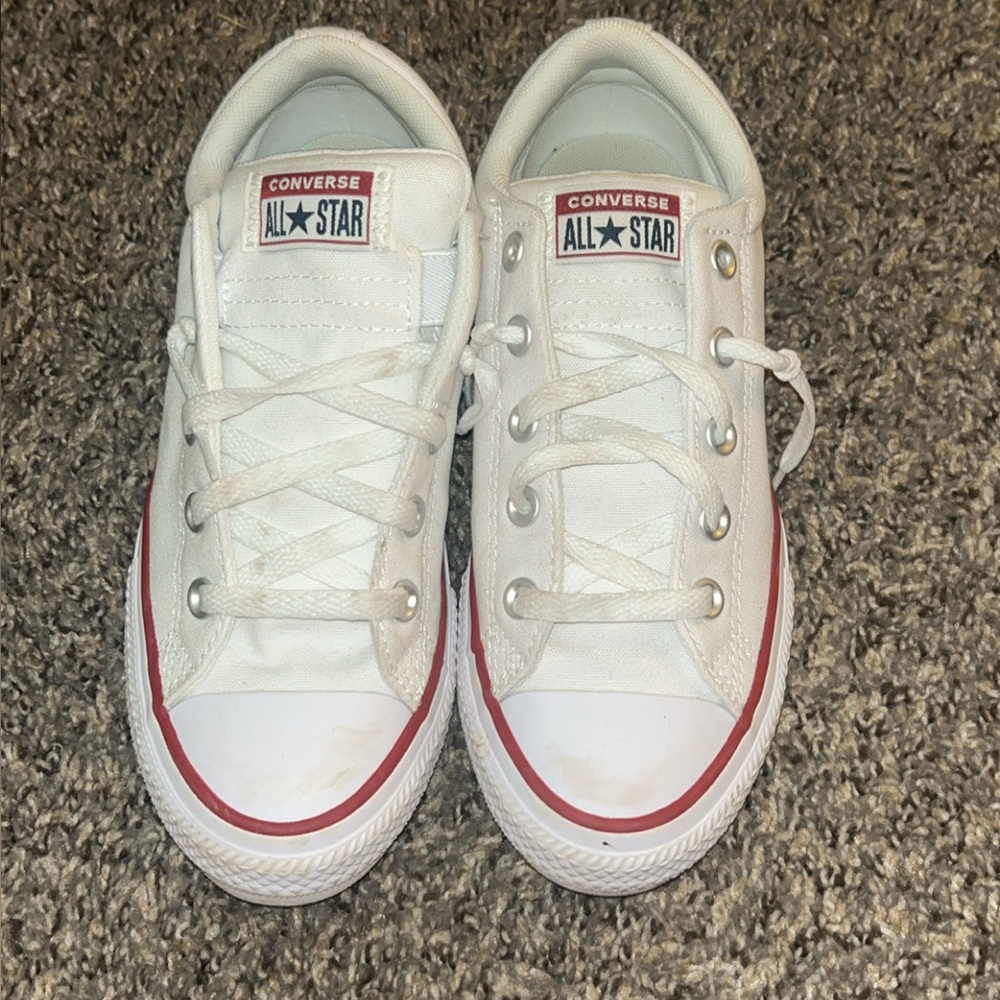 Converse White and Red Women's Shoes
